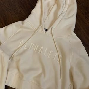 Alphalete Cream Cropped Hoodie
